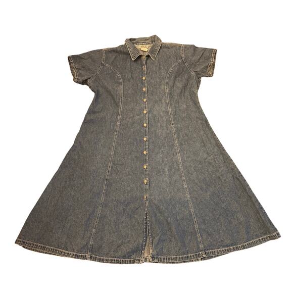 Bill Blass Jeans Dresses & Skirts - Bill Blass Jeans Vintage Y2K Denim Button Front Dress Size 3X Plus